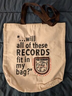Fred Armisen Record Store Day Canvas Tote - Beige with Brown Straps